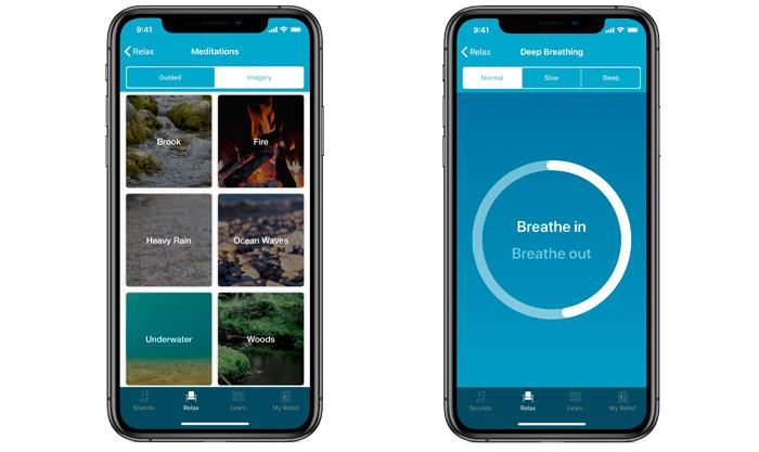 Relief-App Atmung und Schulung neues iPhone